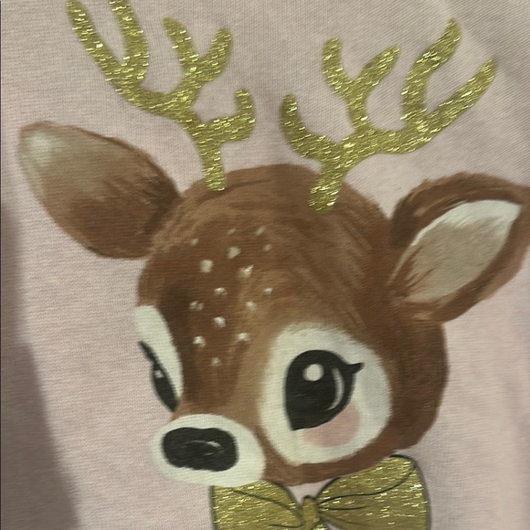 H&M Pink Sweater with Reindeer Design - Picture 5 of 7